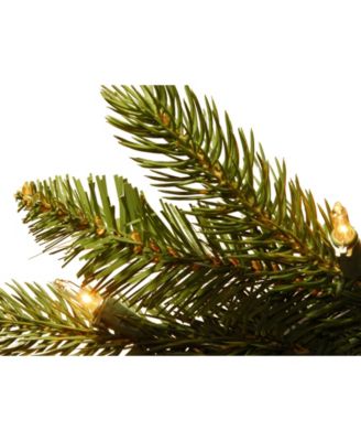 National Tree 7.5' "Feel Real" Grande Fir Medium Hinged Tree with 750 Clear Lights
