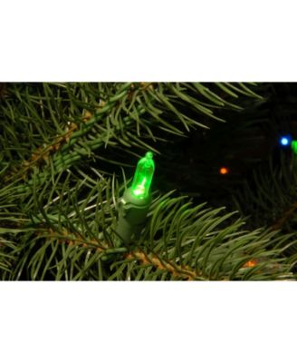 National Tree 7.5' "Feel Real" Down Swept Douglas Fir Hinged Tree with LED Lights