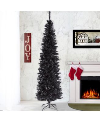 National Tree Company National Tree 6 ft. Black Tinsel Tree