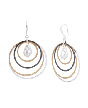 image of Robert Lee Morris Soho Pearl Orbital Drop Earrings
