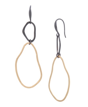 image of Robert Lee Morris Soho Link Double Drop Earrings