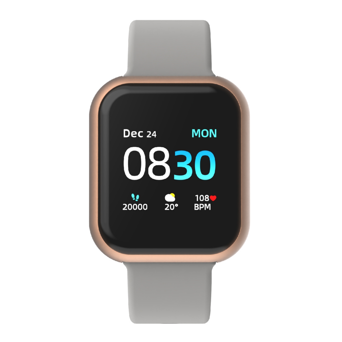 iTouch Air 3 Unisex Heart Rate Grey Strap Smart Watch 40mm