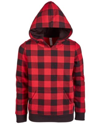 plaid zip up pullover
