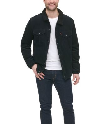 Men's Fleece-Lined Corduroy Trucker Jacket 
