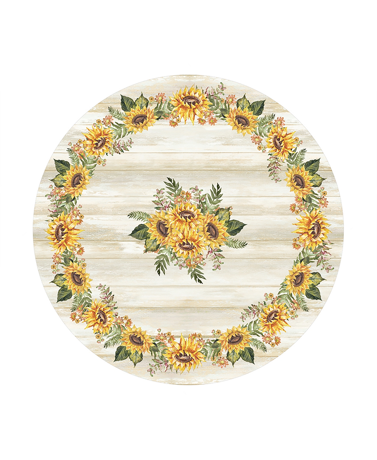 Laural Home Sunflower Day 70 Round Tablecloth