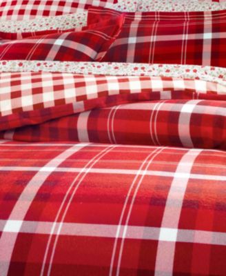 Martha Stewart Collection Wyoming Plaid Flannel Bedding Collection, Created for Macys