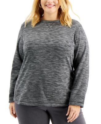 plus size microfleece tops