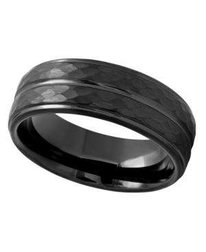 image of Macy-s Men-s Faceted Tantalum Wedding Band