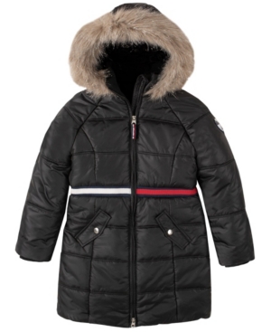 image of Tommy Hilfiger Big Girls Long Puffer Jacket