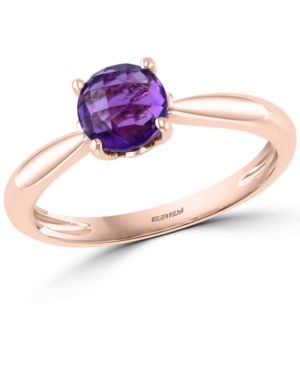 image of Effy Amethyst Solitaire Ring (3/4 ct. t.w.) in 14k Rose Gold