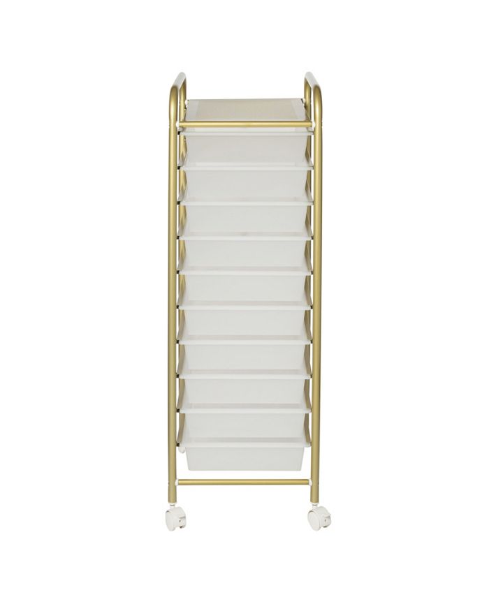 Honey Can Do 10Drawer Rolling Storage Cart With Plastic Drawers Macy's