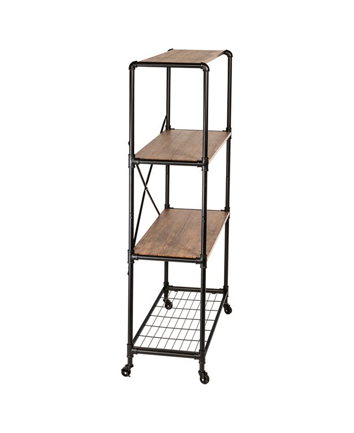 Honey Can Do 4Tier Industrial Rolling Bookshelf Macy's