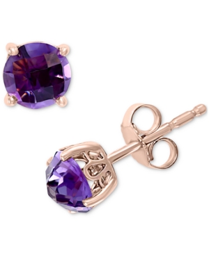 image of Effy Amethyst Stud Earrings (1-3/4 ct. t.w.) in 14k Rose Gold