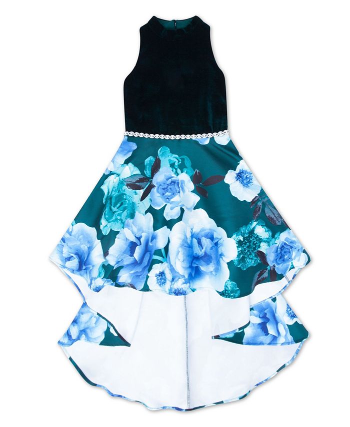 Blue floral dress macys sales