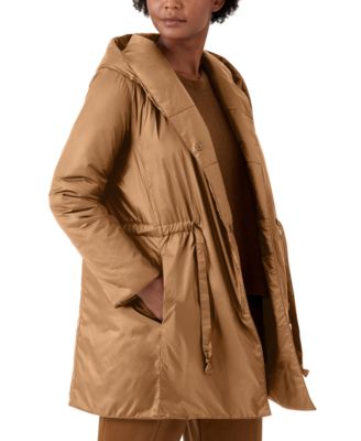 Eileen Fisher - Hooded Drawstring-Waist Coat