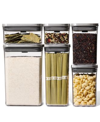 Steel Pop Food Storage Containers, Set of 6