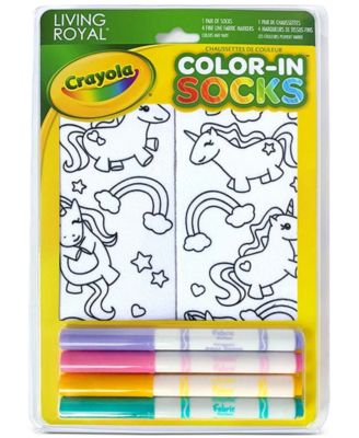 Living Royal - Unicorn Fun Crayola Color-In Socks