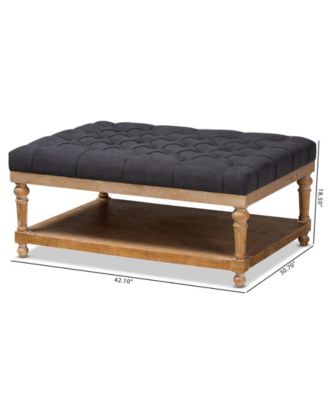 Lindsey Modern and Rustic Cocktail Ottoman- TURNED OFF PER LAWSUIT PATENT INFRINGEMENT