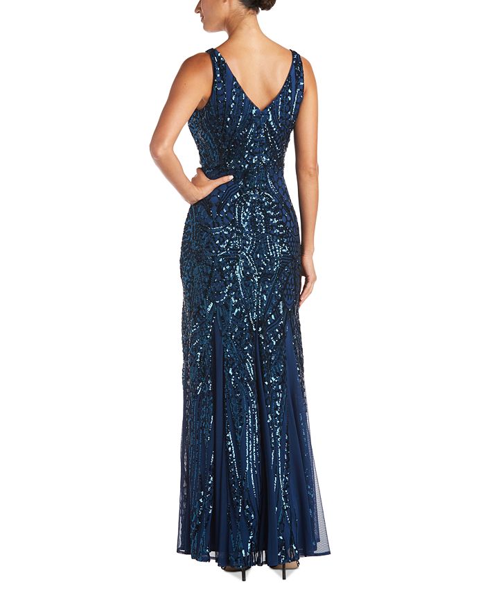 Nightway Sequined Mesh Gown & Reviews - Dresses - Women - Macy's