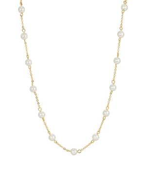 image of 2028 Women-s Gold Tone Imitation Pearl Chain Necklace