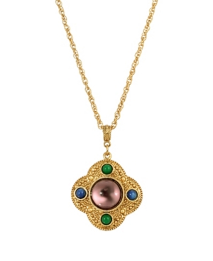image of 2028 Women-s 14K Gold Dipped Multi Color Pendant
