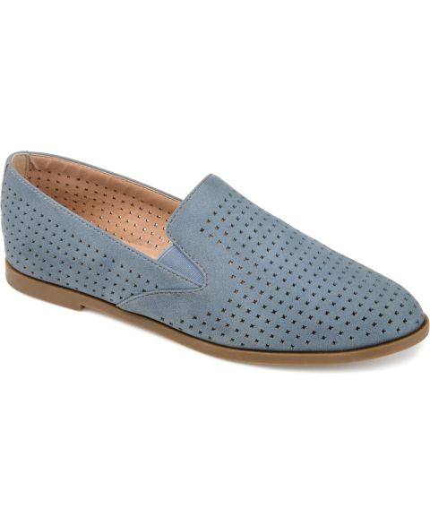 Женские туфли Journee Collection Lucie Perforated Slip On, цвет: Синий