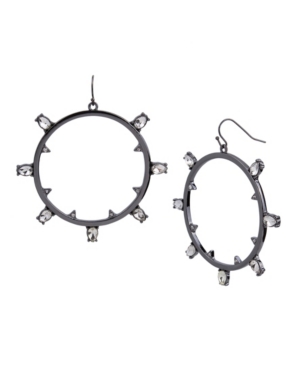 image of Stone Gypsy Hoop Earrings