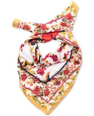 Vince Camuto Chintz-Border Floral-Print Square Scarf - Macy's