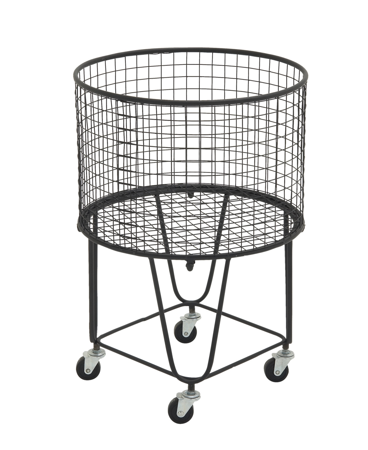 by Cosmopolitan Black Industrial Metal Storage Cart, 25 x 17 - Black