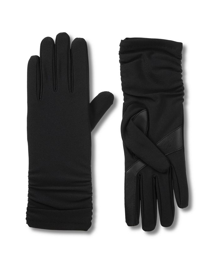 Isotoner Signature Women’s Line Water Repellant Rouched Touch Screen