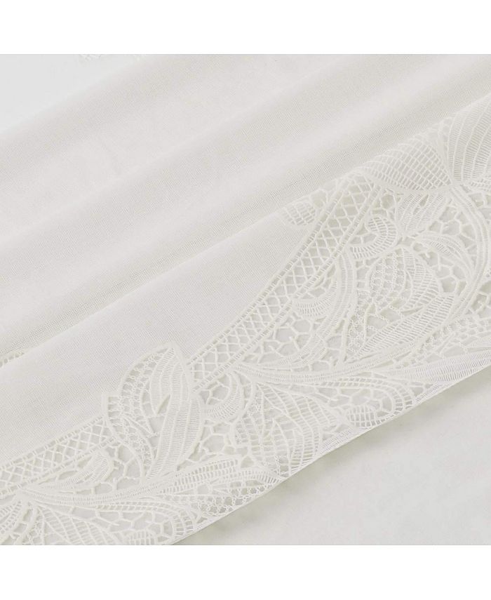 Violet Table Linens Violet Vinyl Lace Battenberg Embossed Floral