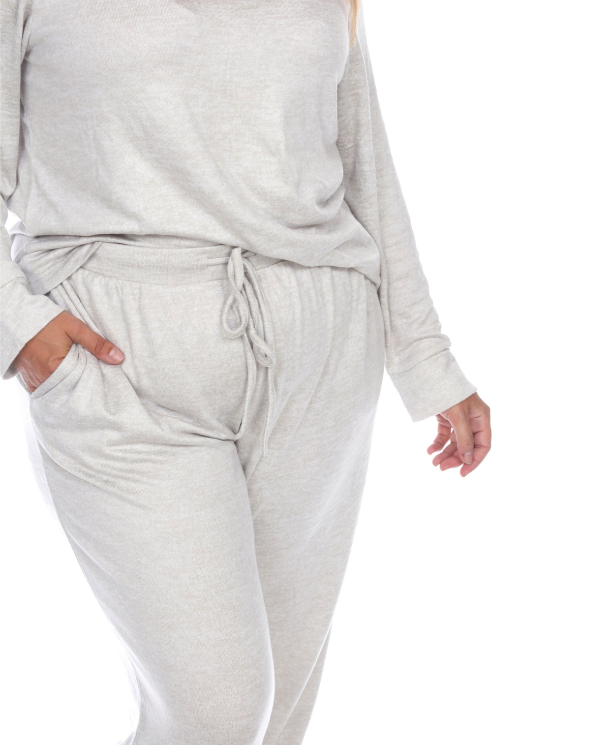 White Mark Plus Size Lounge Set, 2-Piece