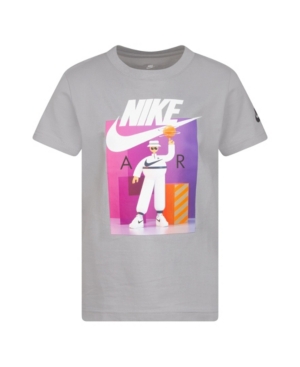 image of Nike Air Little Boys Basketball Logo Graphic T-shirt
