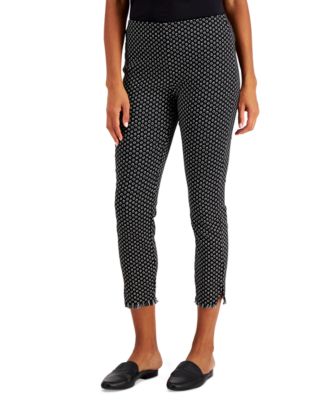 Alfani - Dot-Print Pull-On Pants