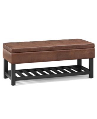 Cosmopolitan Storage Ottoman Bench with Open Bottom