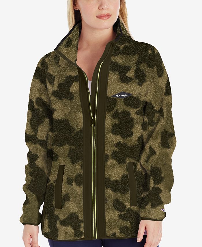 Champion Women's Camo-Print Fleece Jacket - Macy's