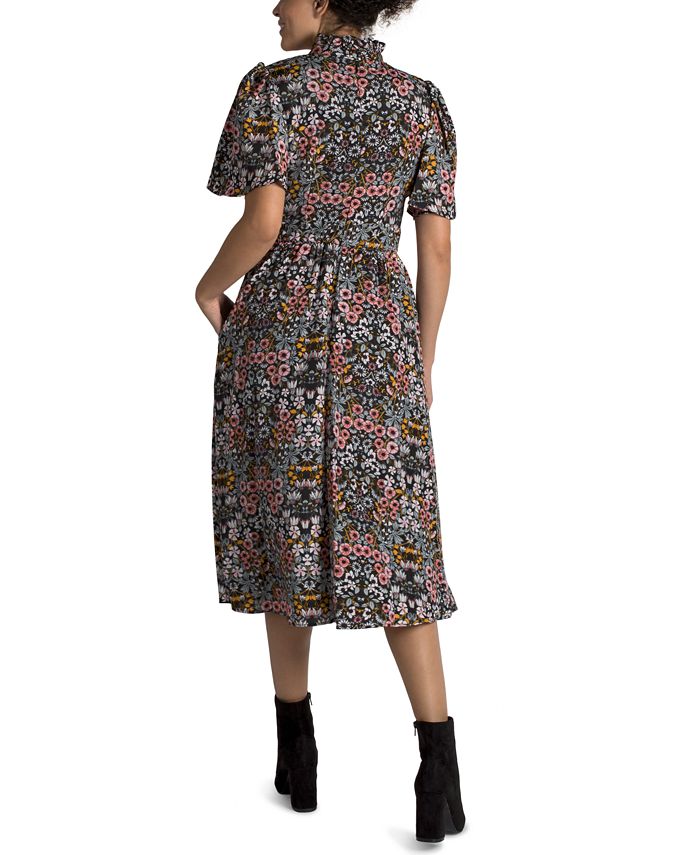 julia jordan Printed Chiffon Midi Dress - Macy's