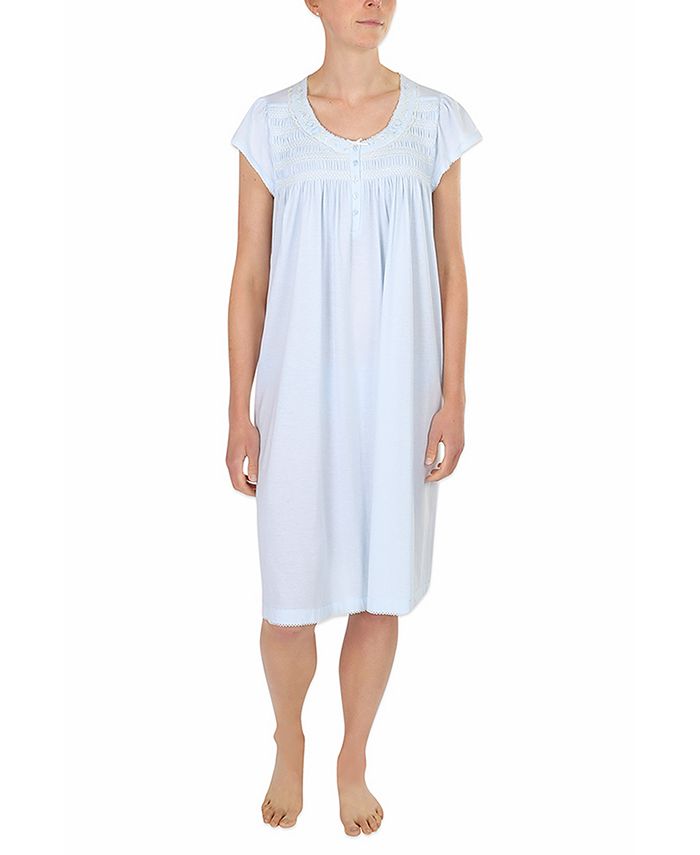 Miss Elaine Smocked Knit Nightgown Macy's