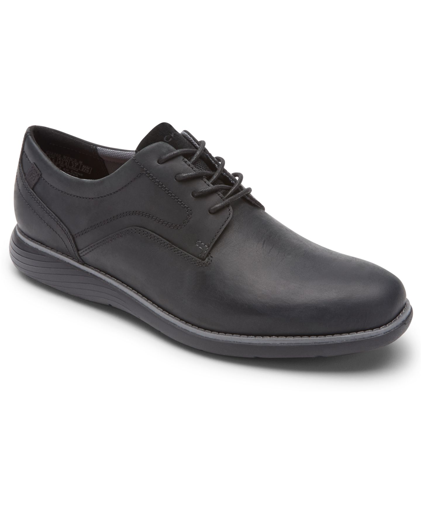 Мужские туфли Rockport Garett Plain Toe Oxford, цвет: Чёрный — фото 1