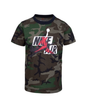 image of Jordan Little Boys Jumpman Classics Camo Printed Logo T-Shirt