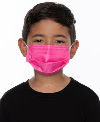 Medipop - 5-Pk. Child-Size Disposable Solid Neon Face Masks