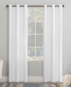 No. 918 Lindstrom Draft Shield Grommet Curtain Panel, 40" X 96" In White