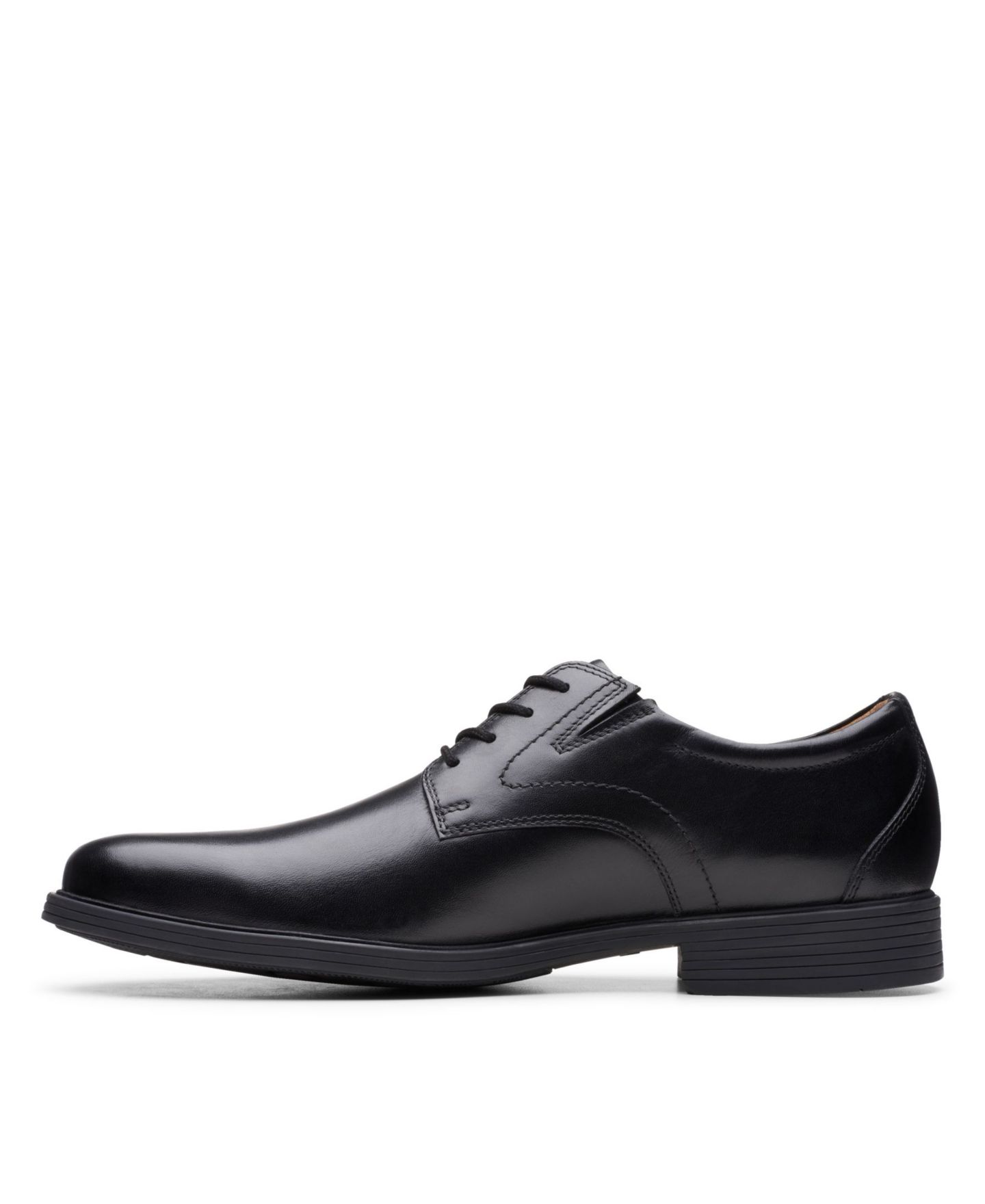 Мужские лоферы Clarks Men's Whiddon Plain Oxfords, цвет: Чёрный кожаный — фото 6