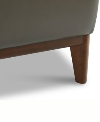 Jollene Leather Ottoman with Wood Trays, Created for Macy's