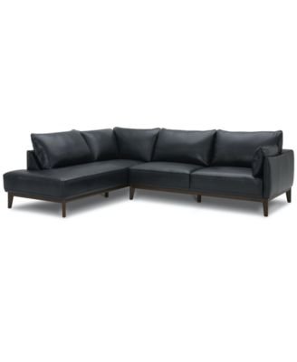 Jollene Leather 2-Pc. Sectional with Chaise, Created for Macy's