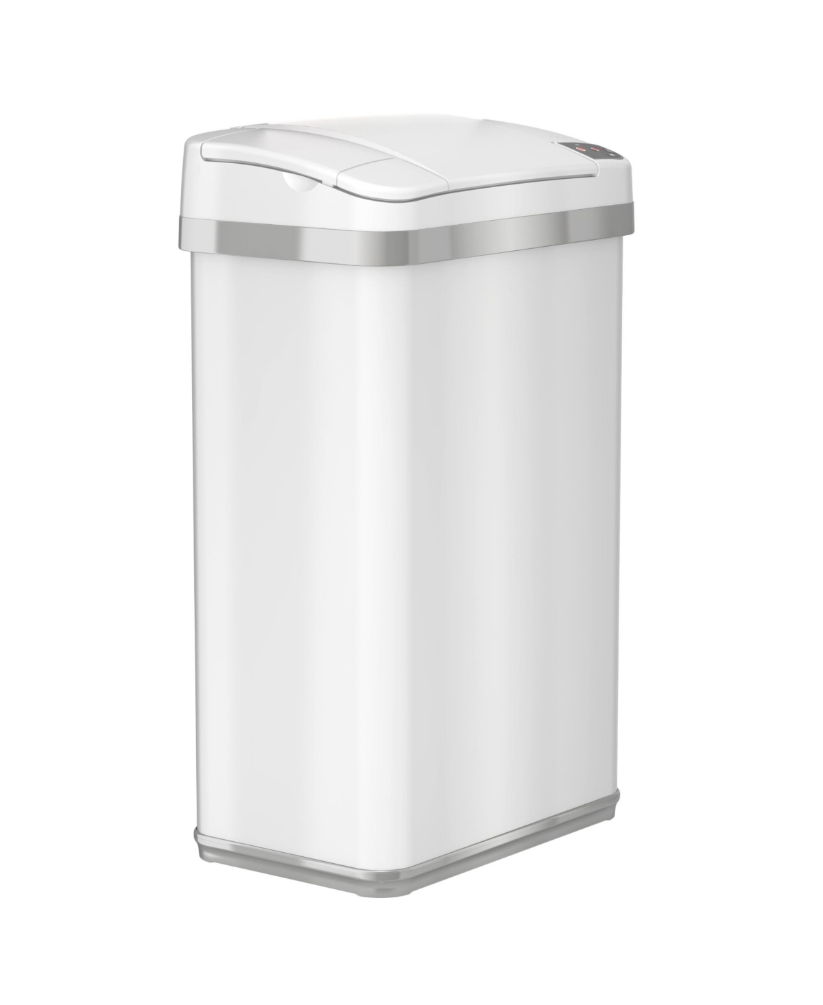 iTouchless 4 Gallon White Steel Touchless Trash Can with Deodorizer & Fragrance - White
