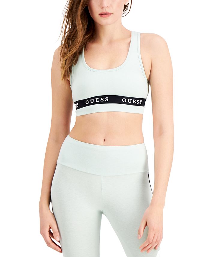 GUESS® Front and back logo active bra