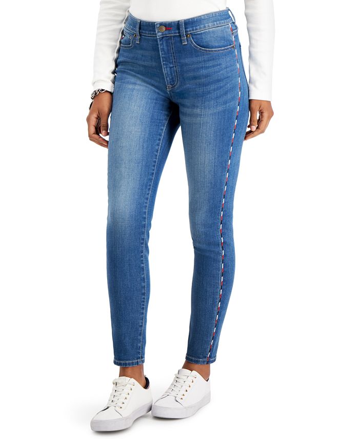Tommy Hilfiger Tribeca Piped-Trim Skinny Jeans - Macy's
