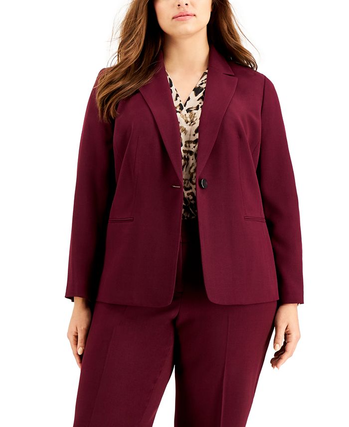 Le Suit Plus Size OneButton Pant Suit & Reviews Wear to Work Plus