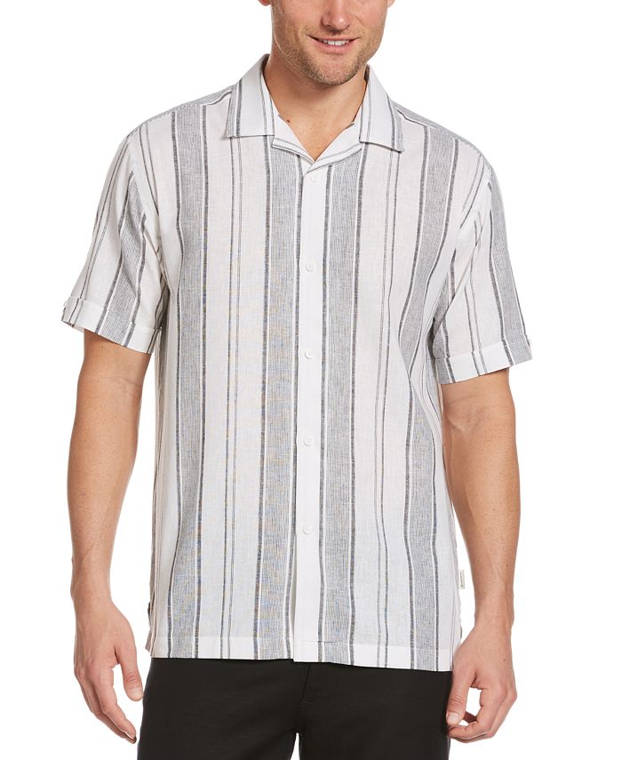 Cubavera Men's Striped Camp Shirt - Macy's
